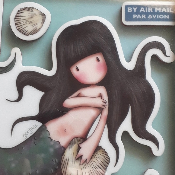 👉*NWT* GORJUSS GIRL STAMP SET~AWASHED~6pc SET~POSTAL COLLECTION~LARGE - Picture 4 of 5